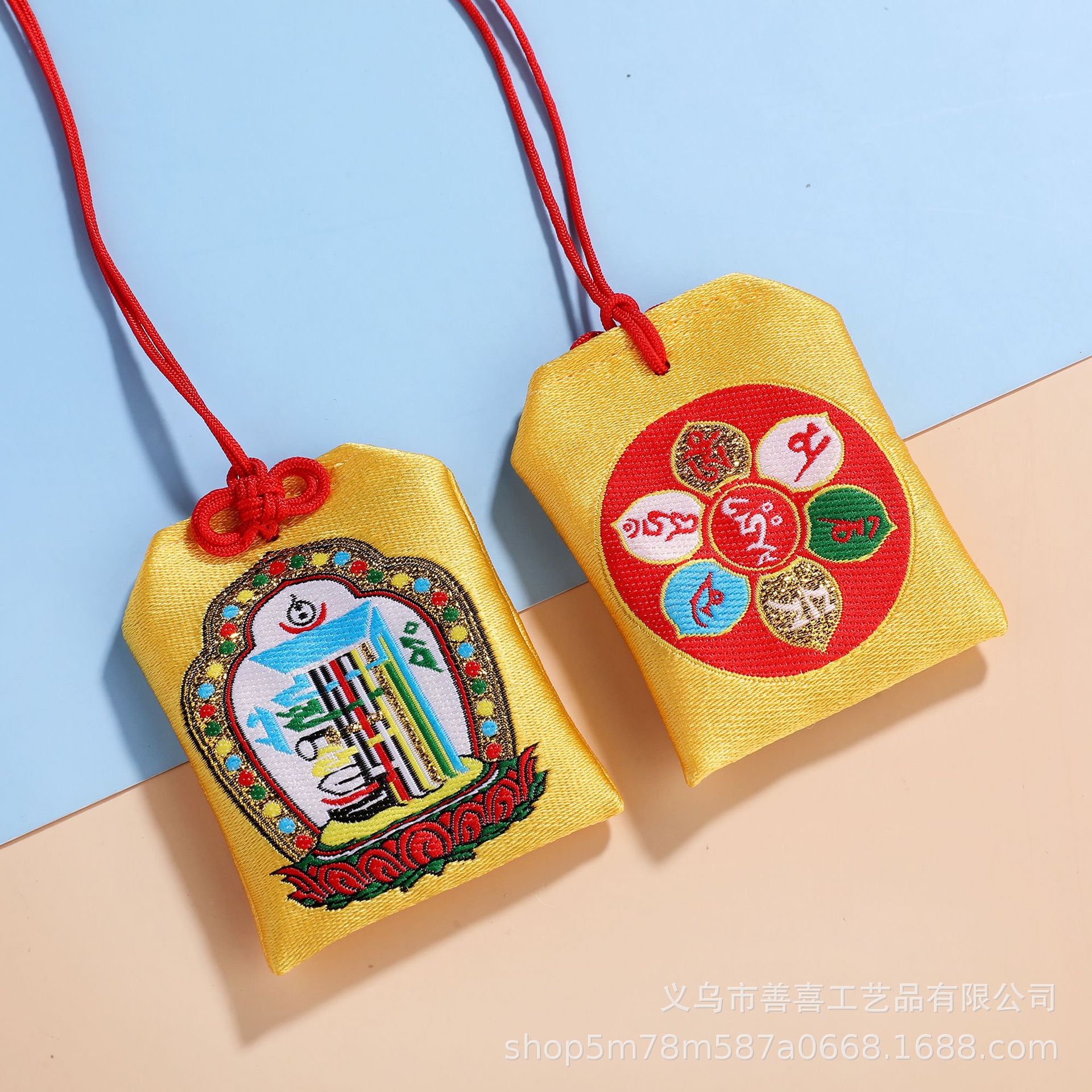 Túi phước Tây Tạng thêu Kim Cang – Lục Tự - Ảnh 4